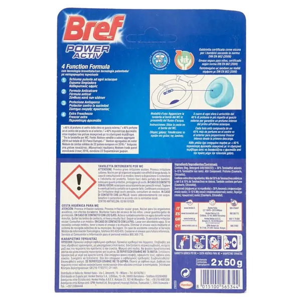 BREF Detergent Parfum WC Blue Activ Asortat 50 gr Bax 10 buc.